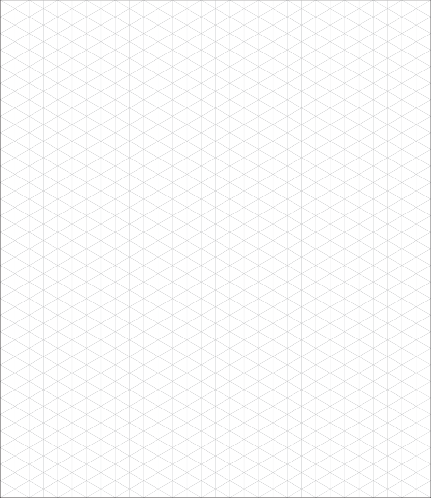 "Diagram of a pre-printed isometric drawing sheet"